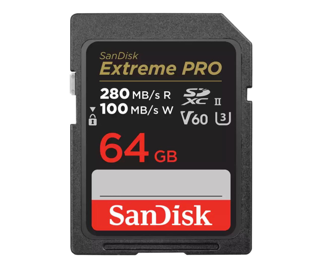 Sandisk 64GB SDXC Extreme PRO 280MB/s V60 UHS-II - 1163847 - zdjęcie